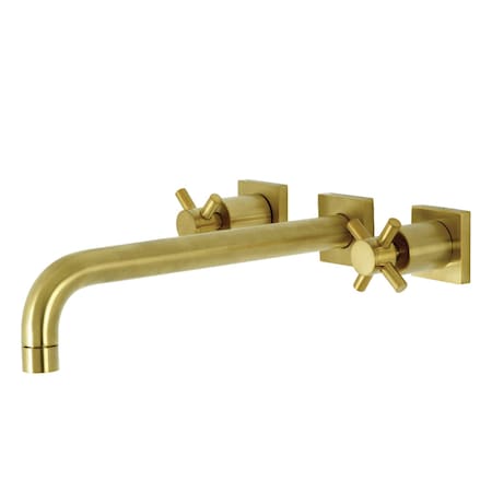 Kingston Brass KS6057DX Wall Mount Tub Faucet, Brushed Brass KS6057DX